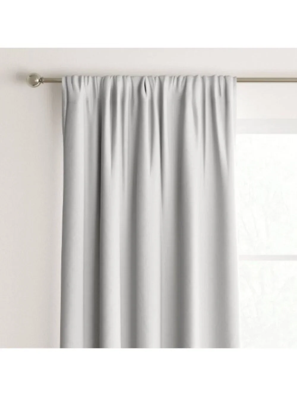 Room Essentials Room Darkening Single Heather White Curtain Panel 42
